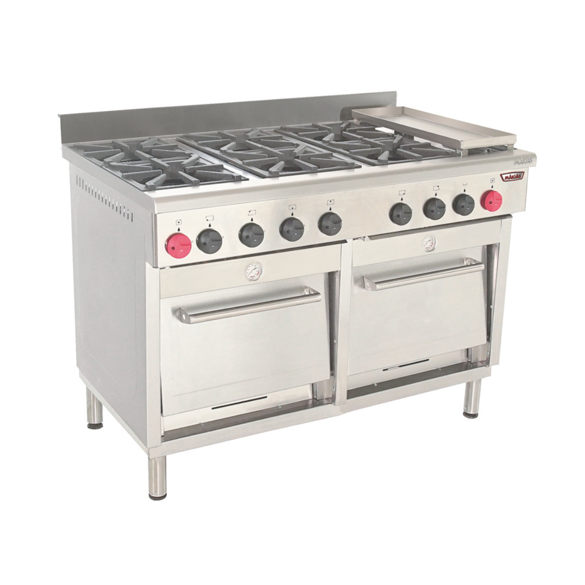 COCINA 6 PLATOS 2 HORNOS CON CHURRASQUERA RAC-CHILE