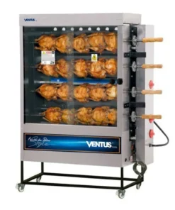 Asador de Pollo 4 espadas con quemador tubular RAC CHILE