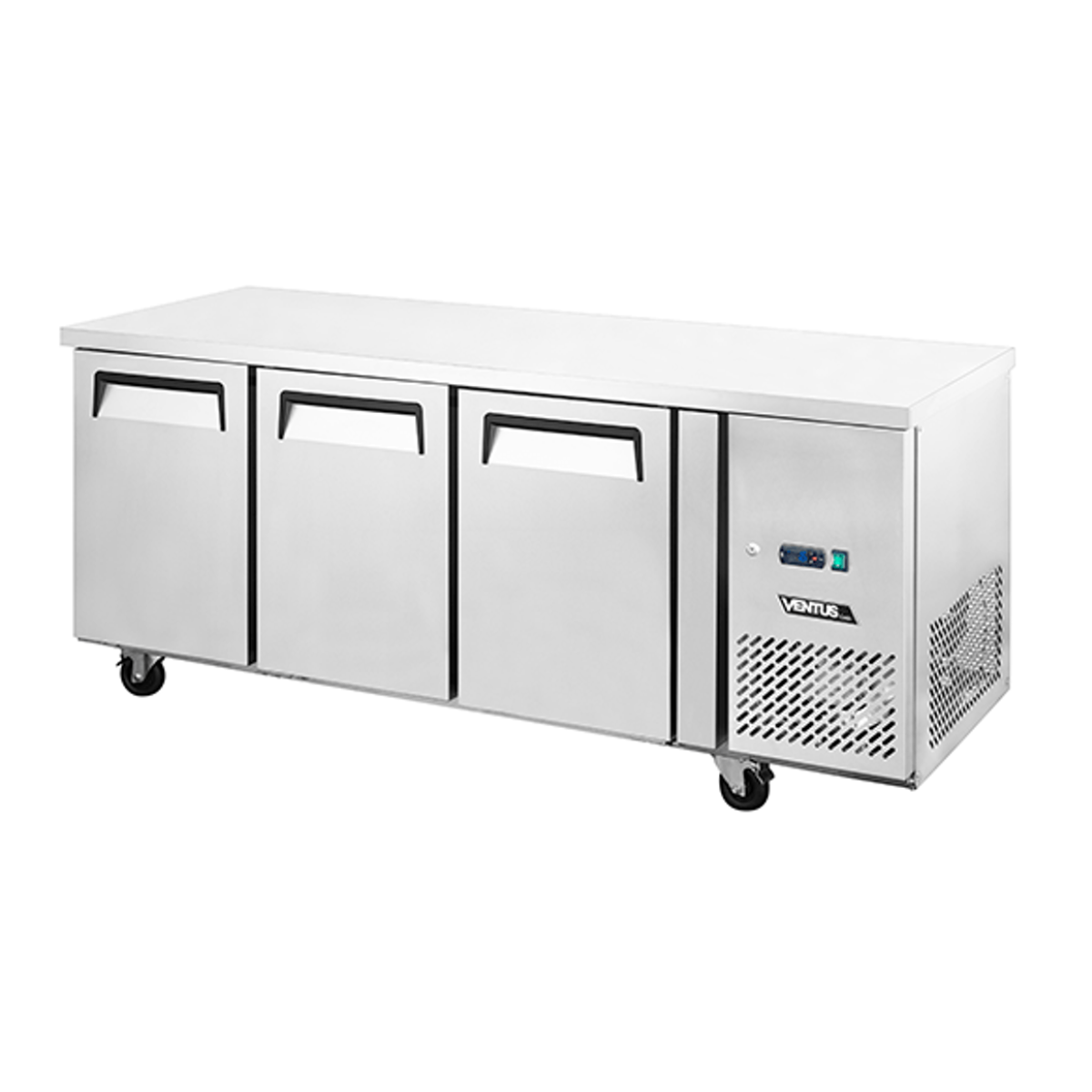 Mesón refrigerado 3 puertas estático