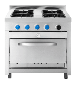 Cocina 4 platos Ac. inox gas licuado RAC CHILE
