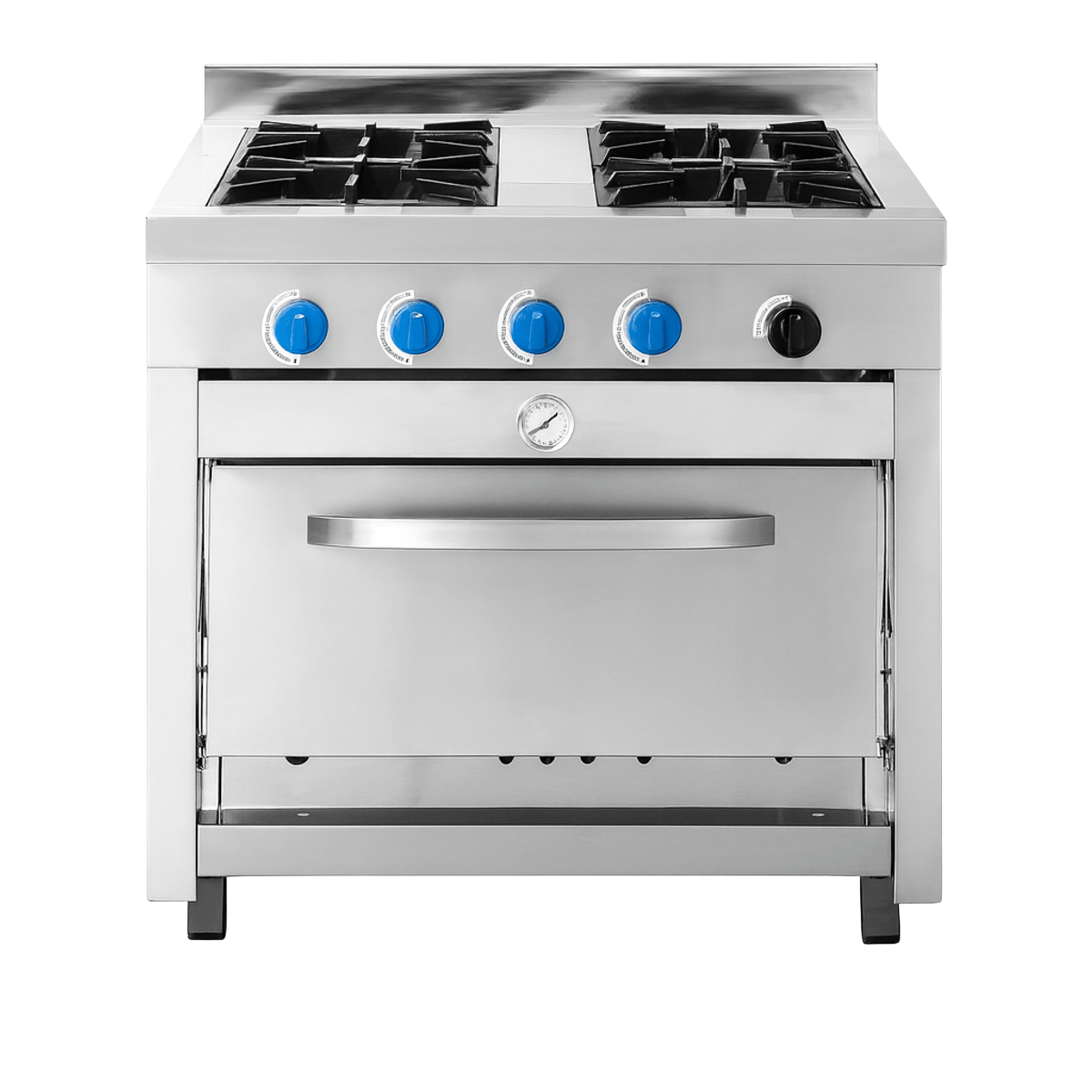Cocina 4 platos Ac. inox gas licuado RAC CHILE