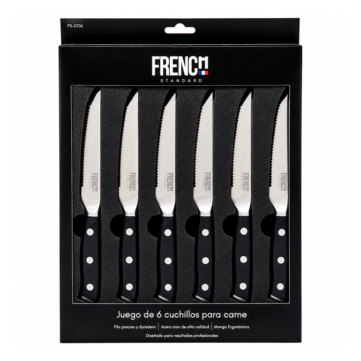 Set de 6 Cuchillos para Steak FS-ST06 FRENCH STANDARD RAC CHILE 2