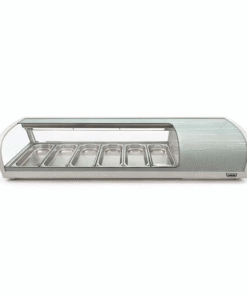 Vitrina Sushi Blanca Curva 1529 mm.