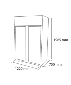Refrigerador A.I. 2 puertas de vidrio 1000 lt