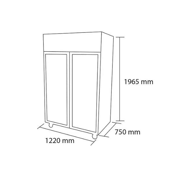 Refrigerador A.I. 2 puertas de vidrio 1000 lt