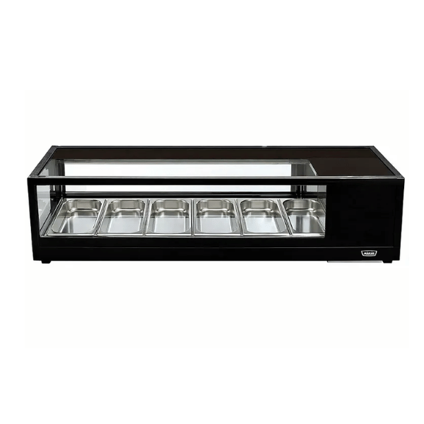 Vitrina Sushi Negra Recta 1529 mm RAC CHILE