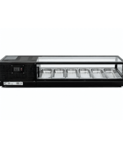 Vitrina Sushi Negra Recta 1529 mm