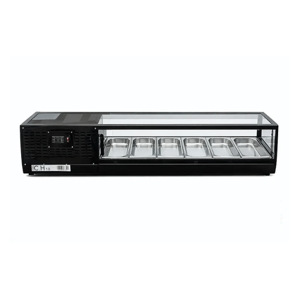 Vitrina Sushi Negra Recta 1529 mm