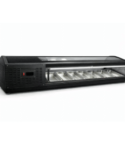 Vitrina Sushi Negra Curva 1529 mm